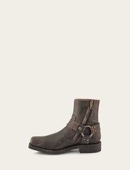 Men's Antiqued Black Conway Harness Moto Boots - Antiqued Black