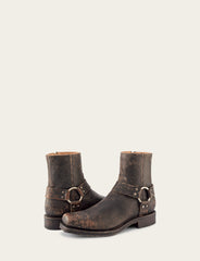 Men's Antiqued Black Conway Harness Moto Boots - Antiqued Black