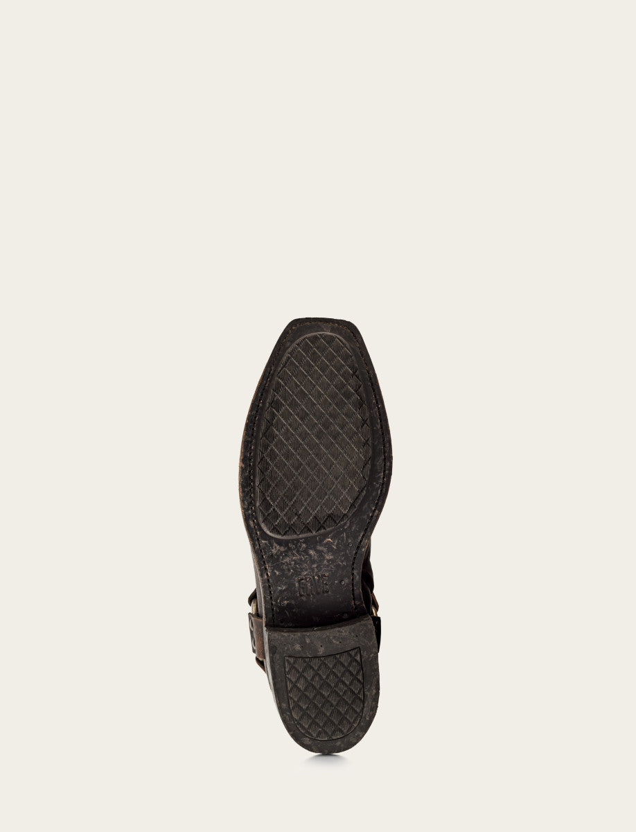 Men's Antiqued Black Conway Harness Moto Boots - Antiqued Black