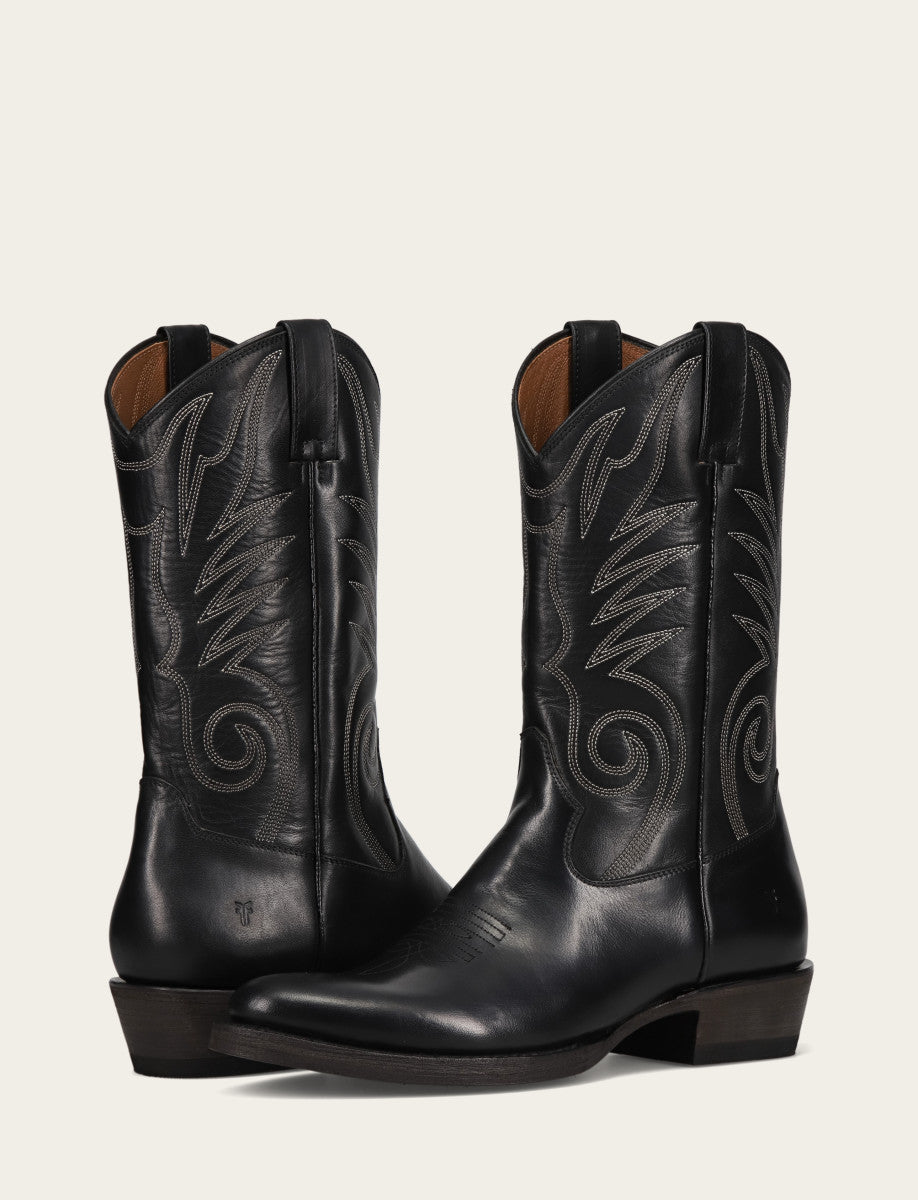 Men's Black Grady Vintage Stitch Western Boots - Black