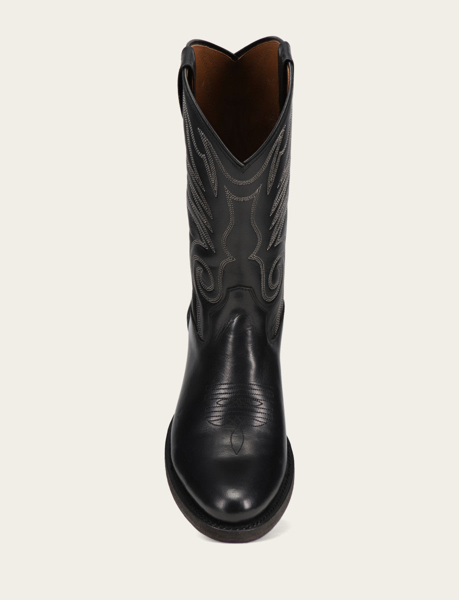 Men's Black Grady Vintage Stitch Western Boots - Black