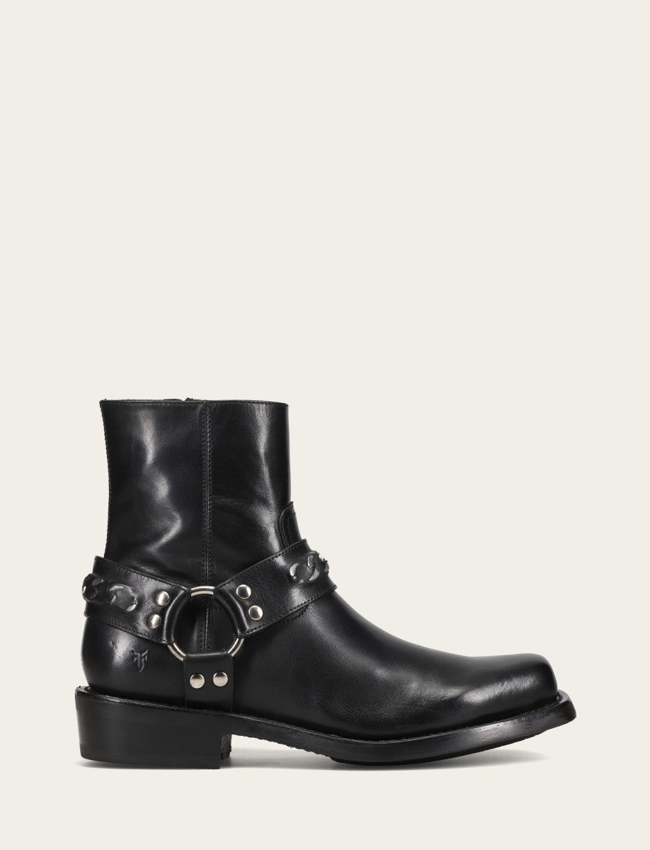Men's Black Conway Chain Harness Boot - Black