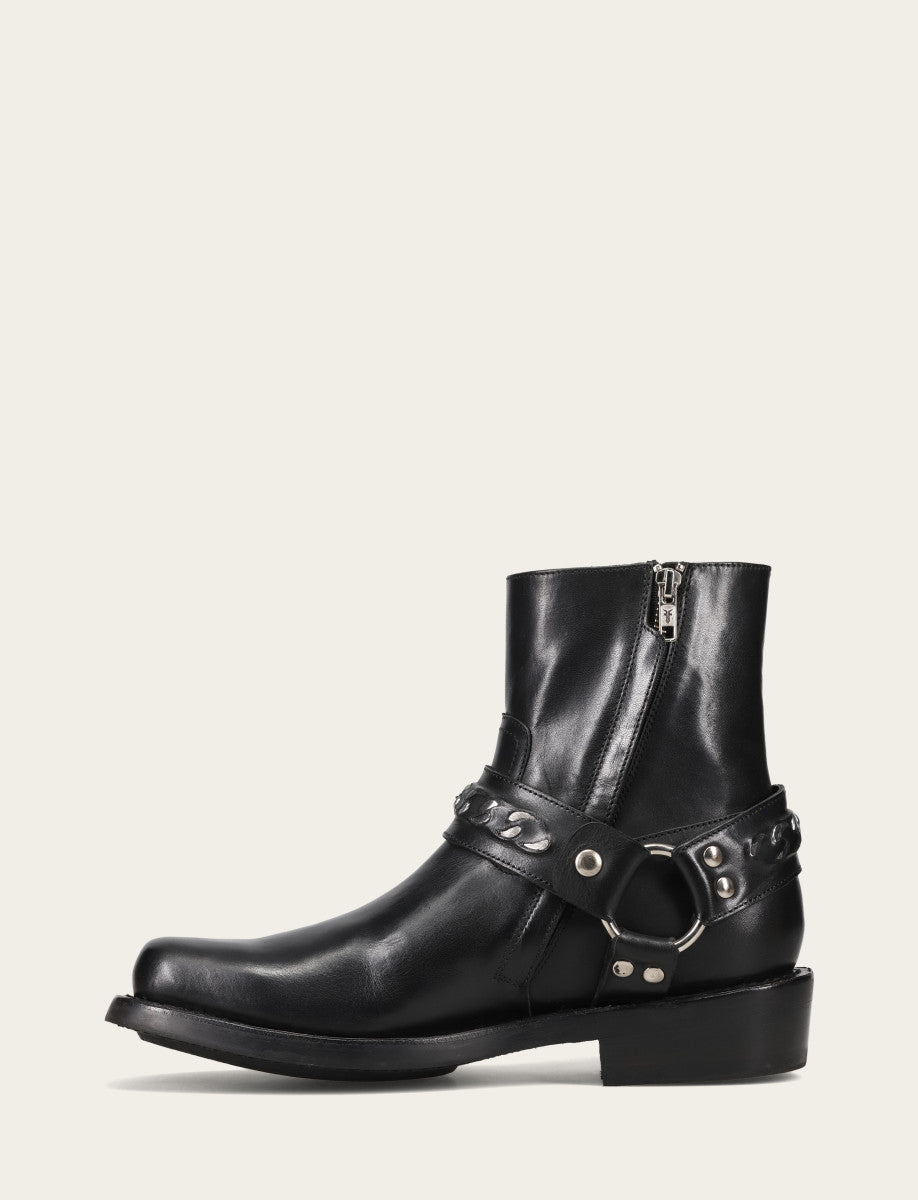 Men's Black Conway Chain Harness Boot - Black