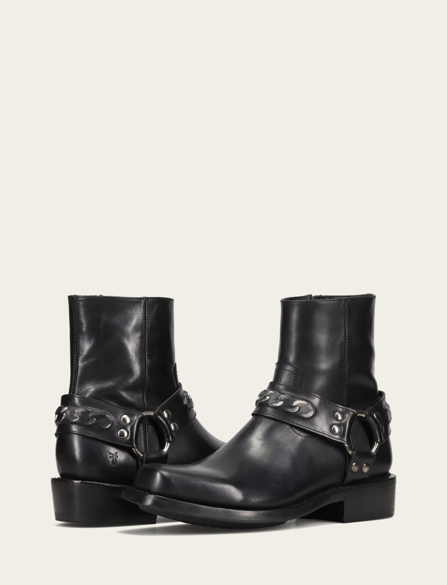 Men's Black Conway Chain Harness Boot - Black