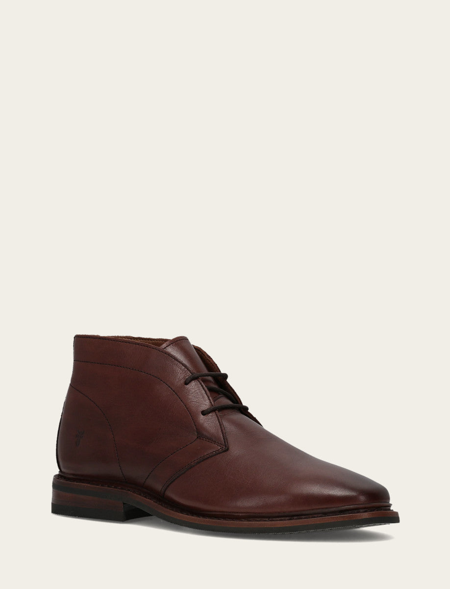 Men’s Brown Oiled Leather Paul Chukka Boots - Brown