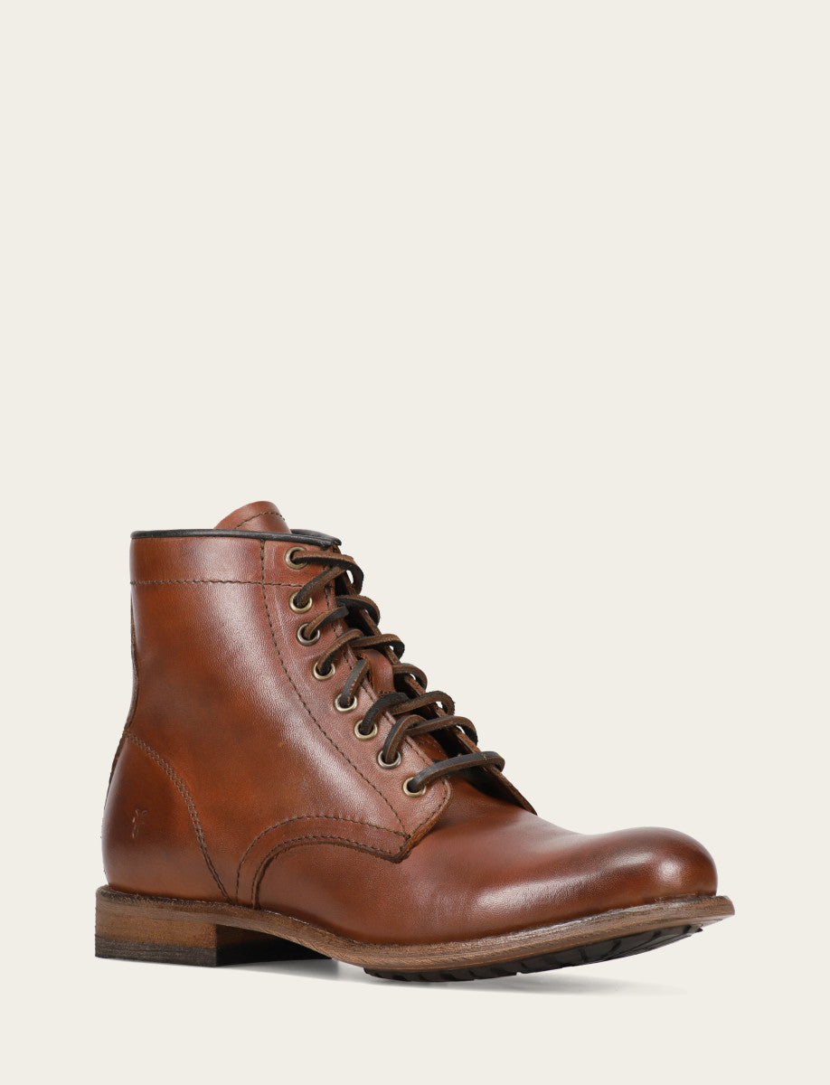 Men's Cognac Tyler Flex Lace Up Boots - Cognac