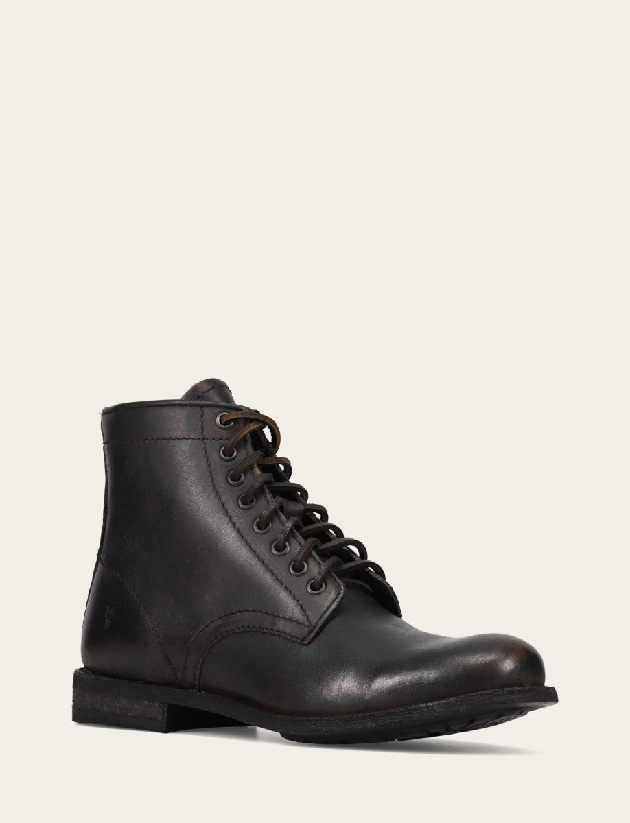 Men's Antiqued Black Tyler Flex Lace Up Boots - Antiqued Black