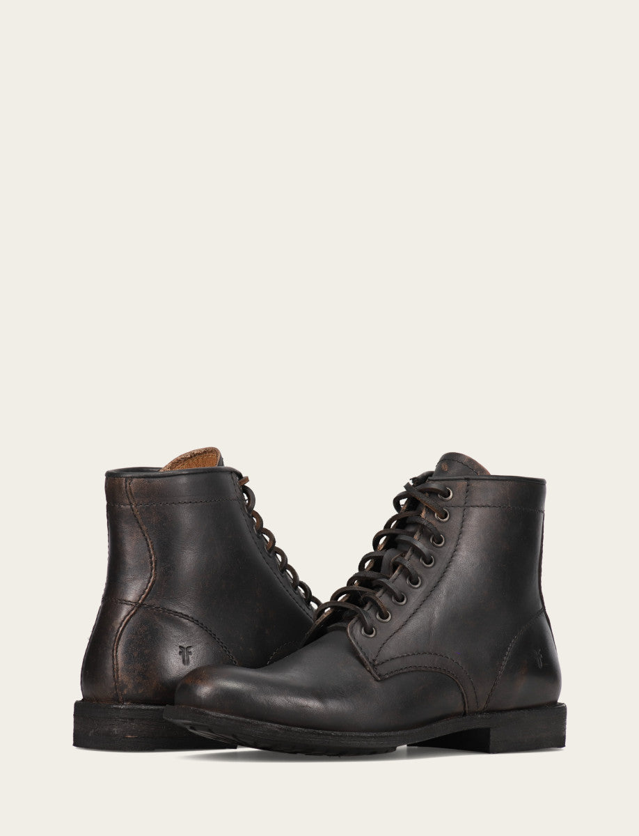 Men's Antiqued Black Tyler Flex Lace Up Boots - Antiqued Black