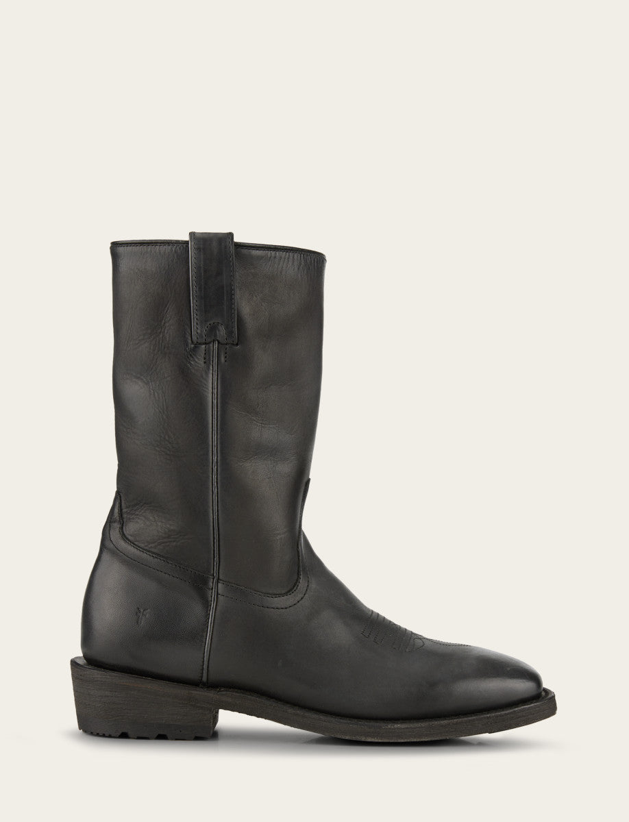 Men's Black Nash Roper Western Boots - BLACK