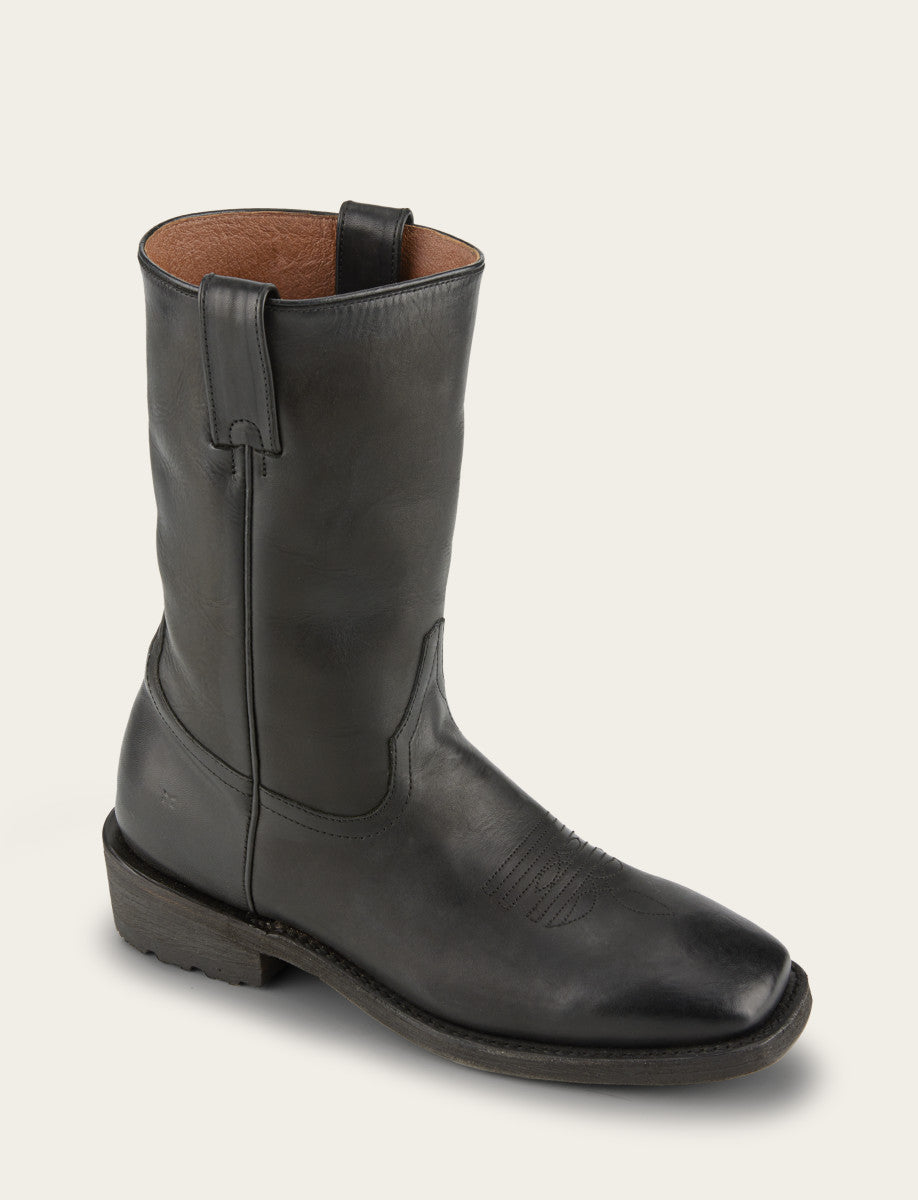 Men's Black Nash Roper Western Boots - BLACK