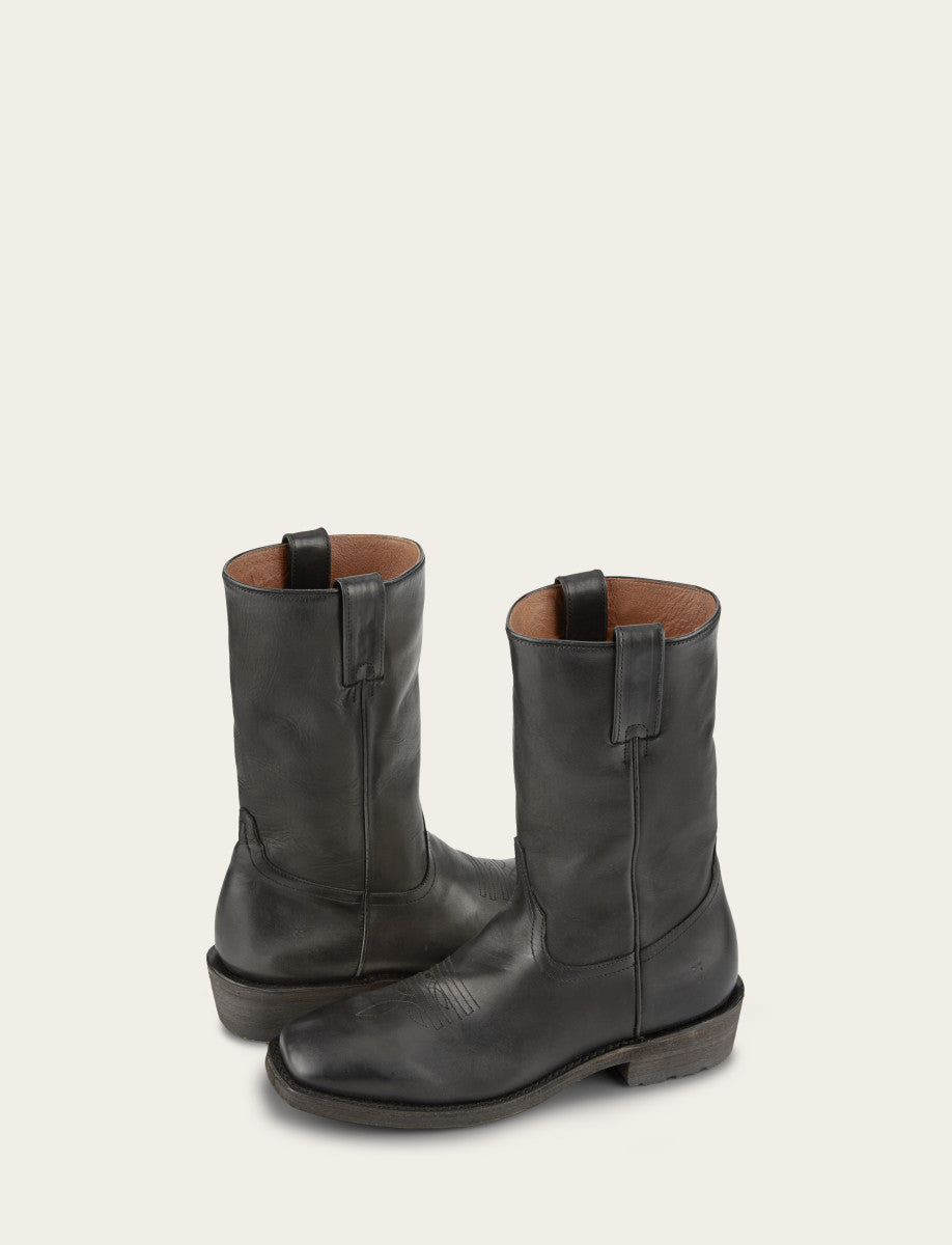 Men's Black Nash Roper Western Boots - BLACK