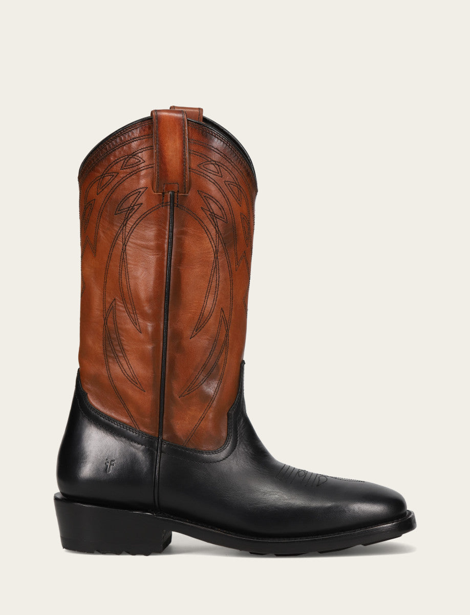 Men's Black Nash Deco Stitch Pull On Boots - Black