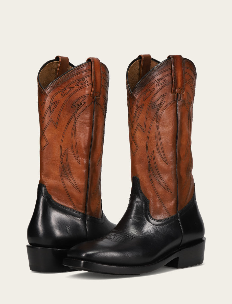 Men's Black Nash Deco Stitch Pull On Boots - Black