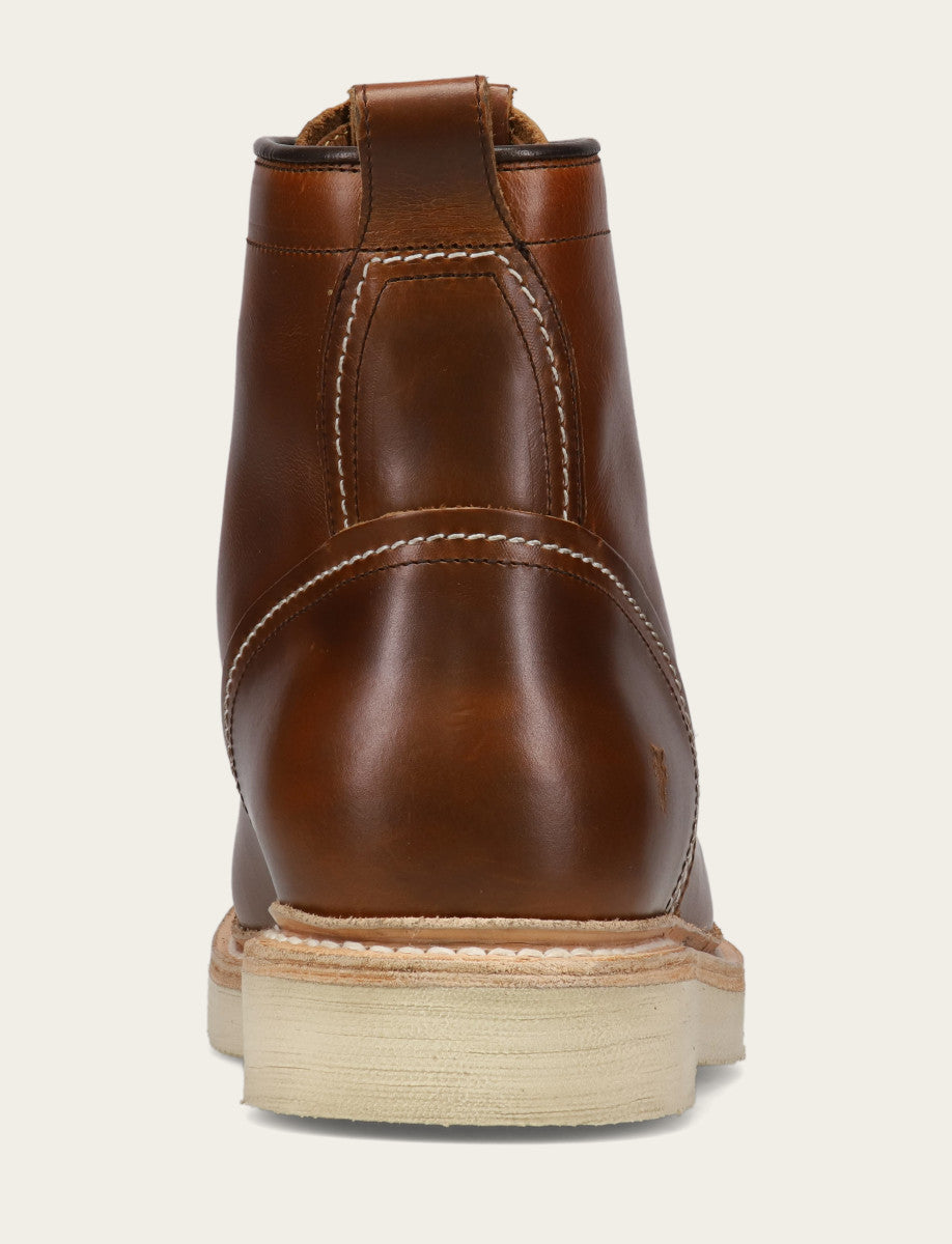 Men's Saddle Hudson Workboot Wedge Lace Ups - Saddle