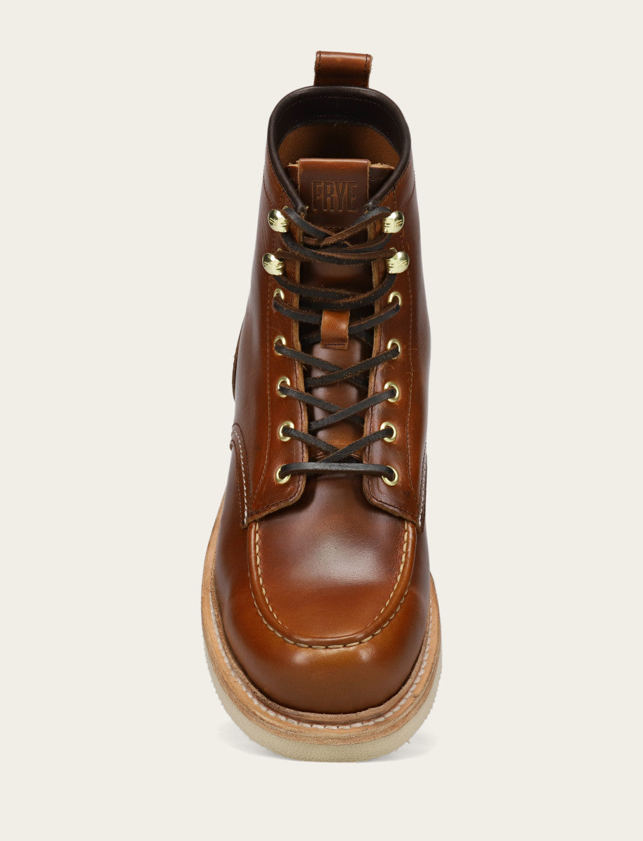 Men's Saddle Hudson Workboot Wedge Lace Ups - Saddle