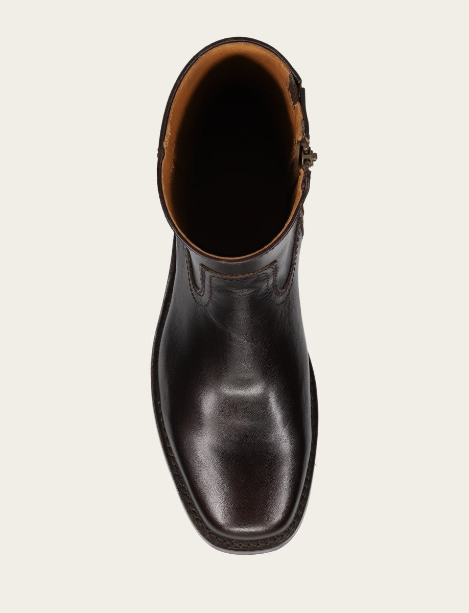 Men's Bourbon Campus Inside Zip Boot - Bourbon