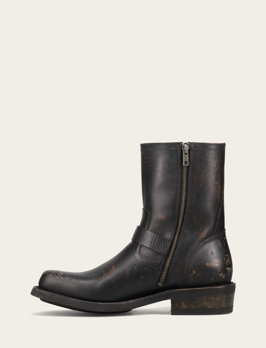 Men's Conway Engineer Smooth Leather Boot - Antique Black