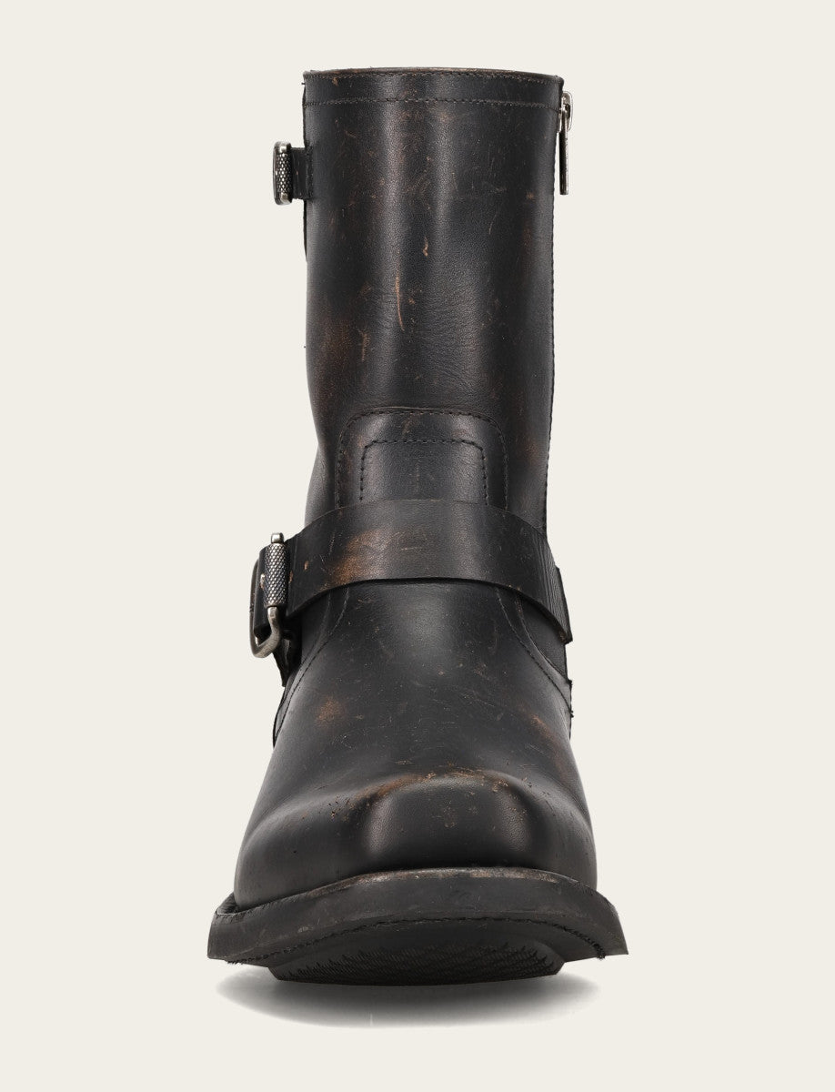 Men's Conway Engineer Smooth Leather Boot - Antique Black
