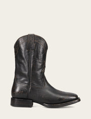 Men's Black Hauser Logo Stitch Boots - Black