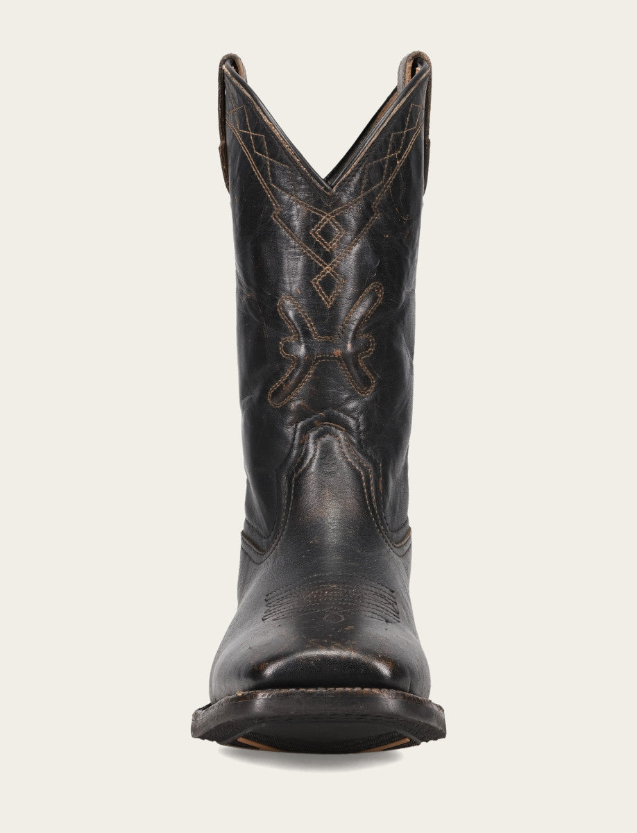 Men's Black Hauser Logo Stitch Boots - Black