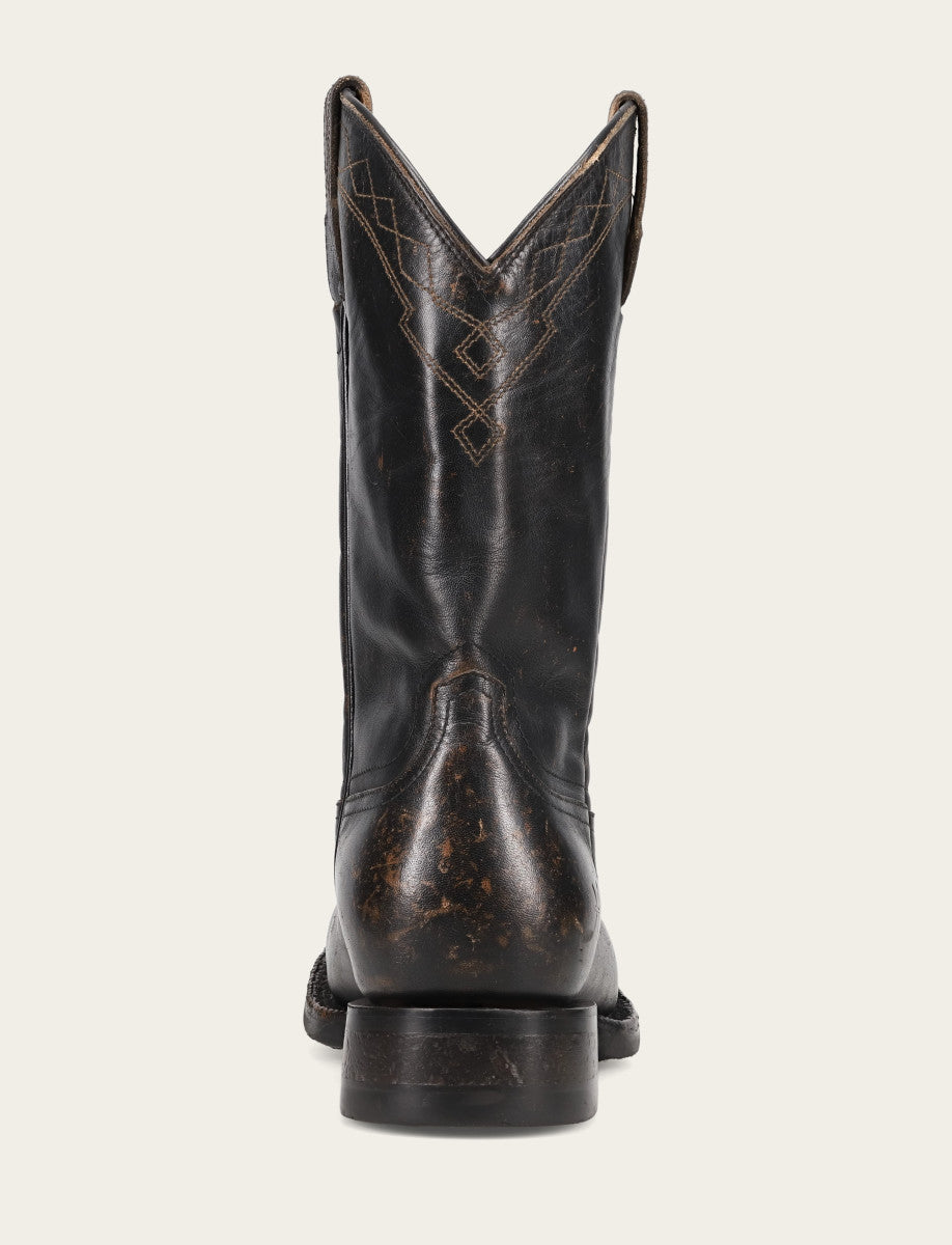 Men's Black Hauser Logo Stitch Boots - Black