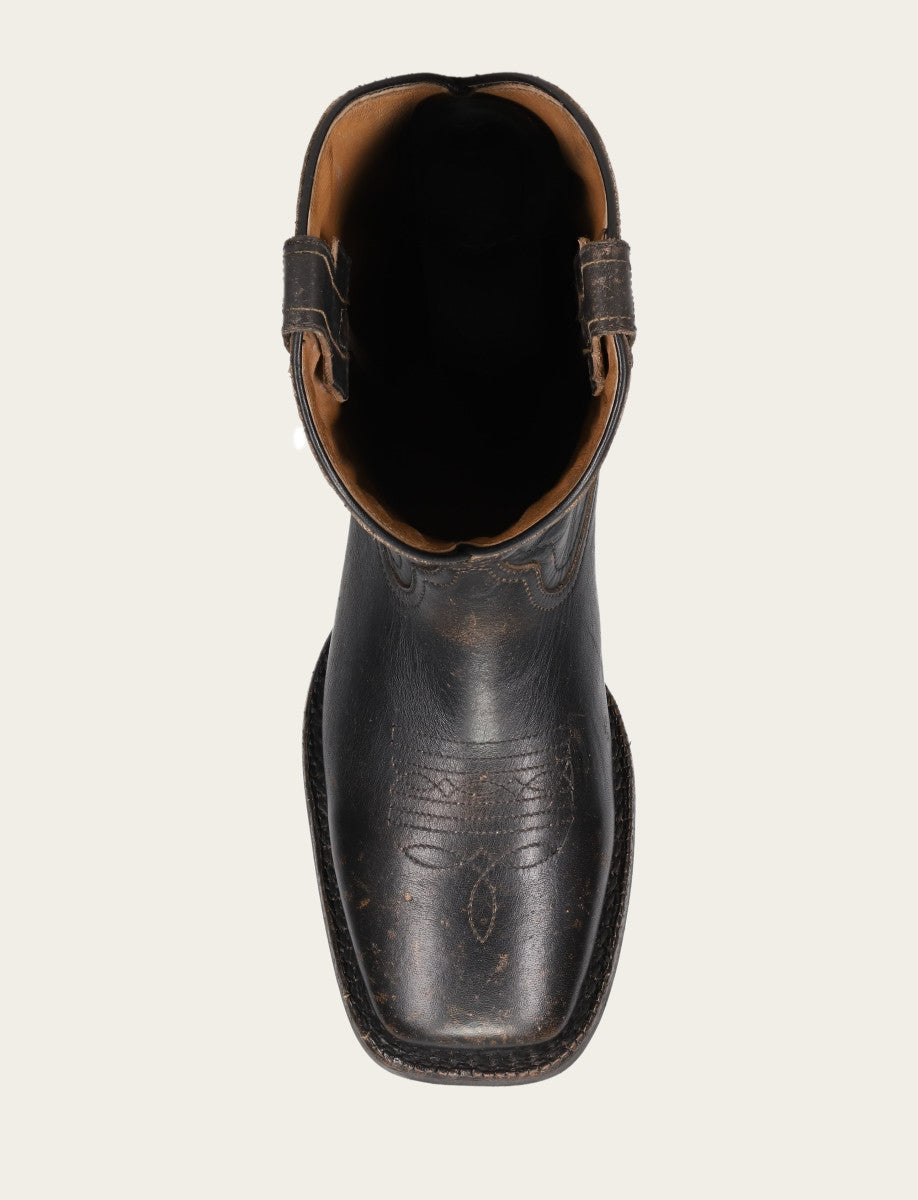 Men's Black Hauser Logo Stitch Boots - Black