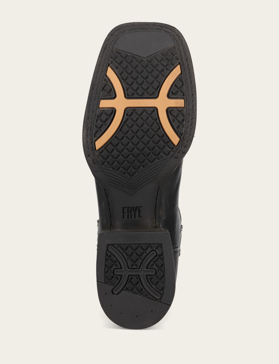 Men's Black Hauser Logo Stitch Boots - Black