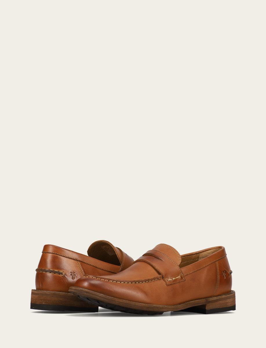 Men's Caramel Tyler Flex Penny Loafers - Caramel