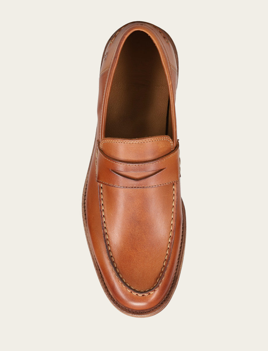 Men's Caramel Tyler Flex Penny Loafers - Caramel