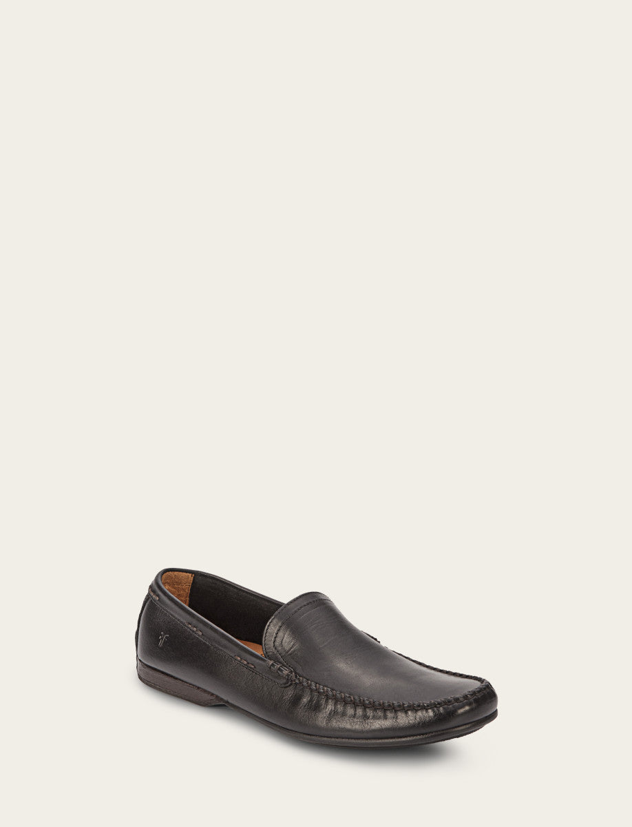 Men's Black Lewis Venetian Loafers - Black