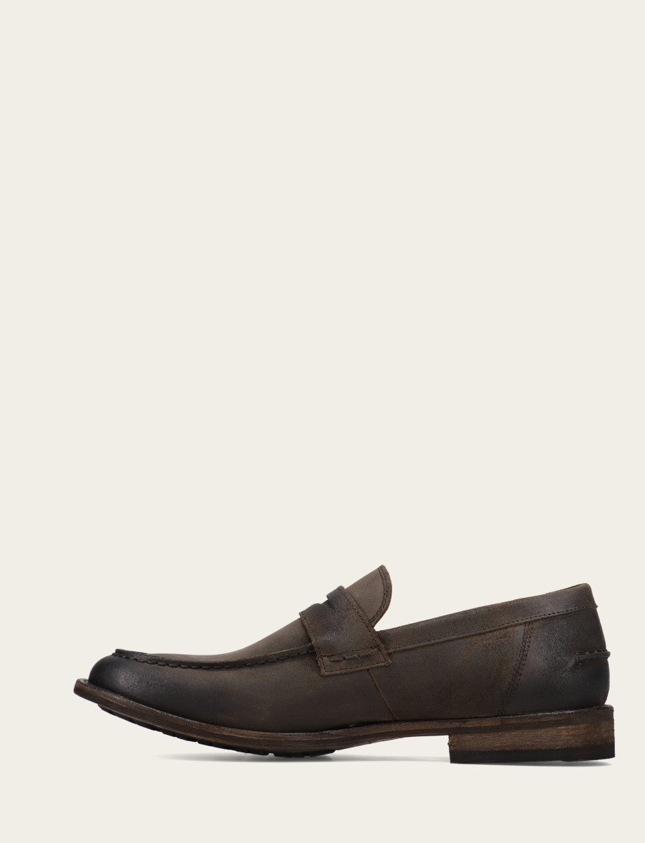 Men's Chocolate Tyler Flex Penny Loafers - Chocolate