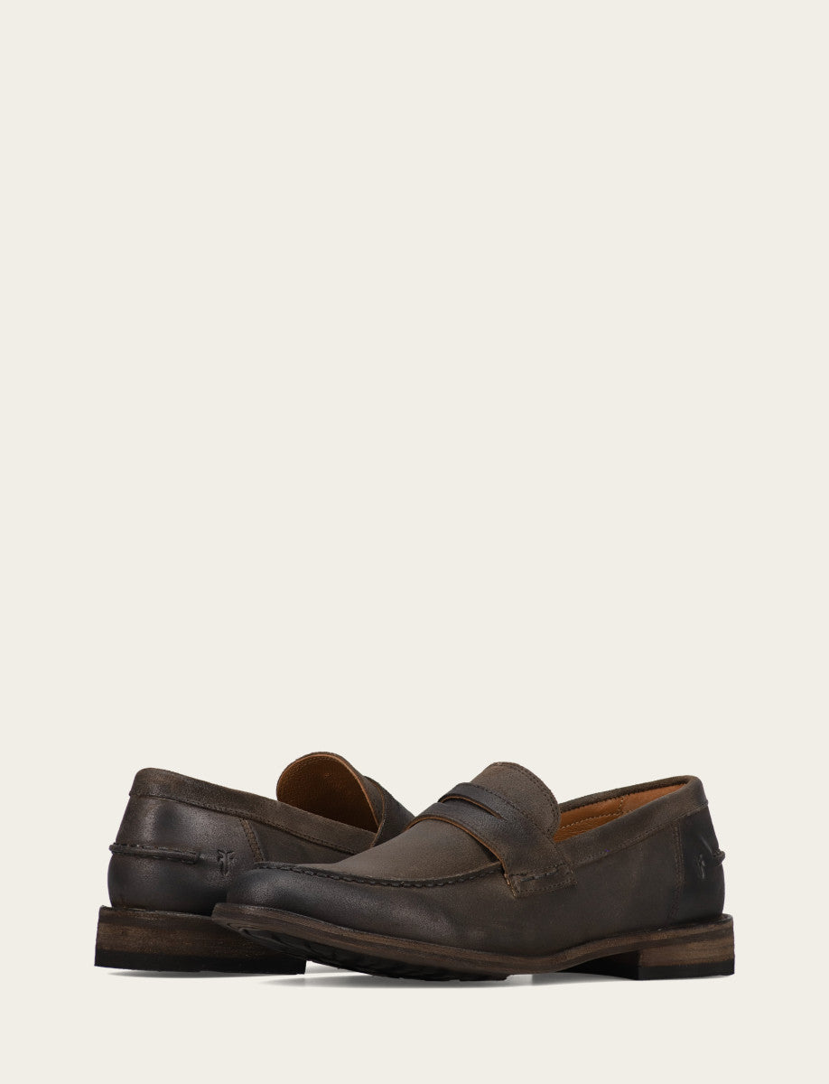 Men's Chocolate Tyler Flex Penny Loafers - Chocolate