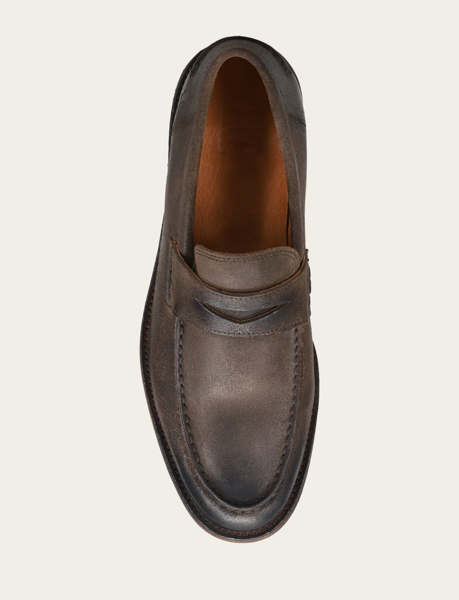 Men's Chocolate Tyler Flex Penny Loafers - Chocolate