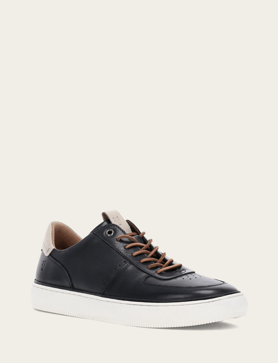 Men's Black Astor Low Lace Court Sneakers - Black
