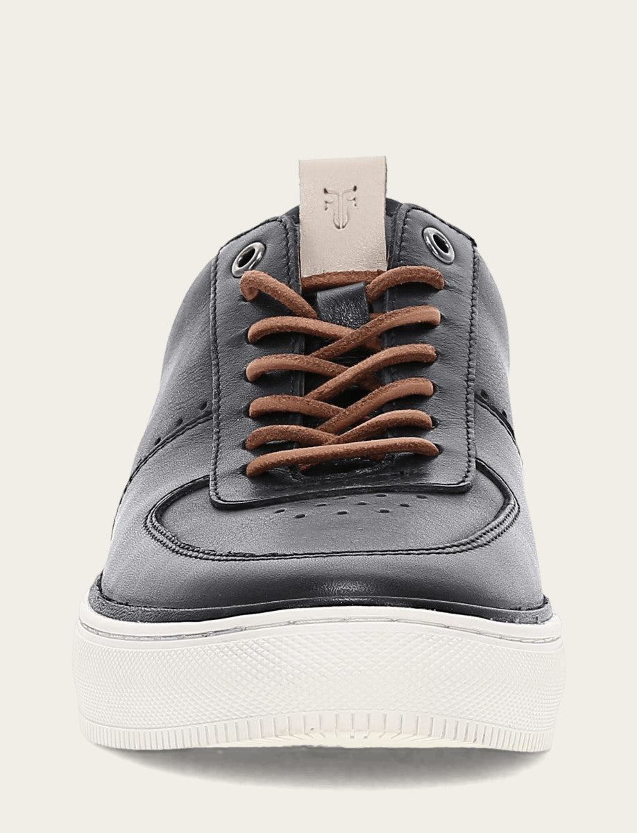 Men's Black Astor Low Lace Court Sneakers - Black