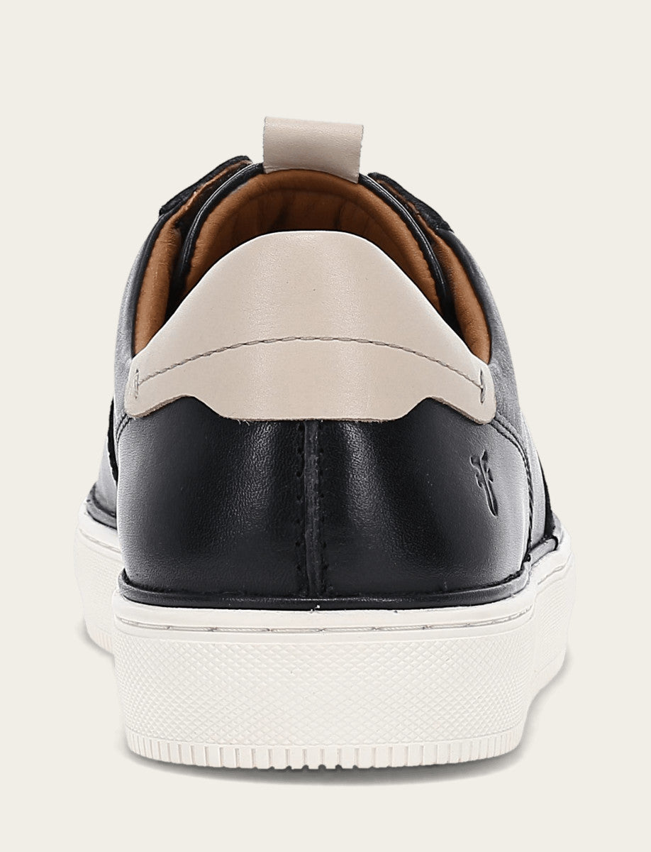 Men's Black Astor Low Lace Court Sneakers - Black