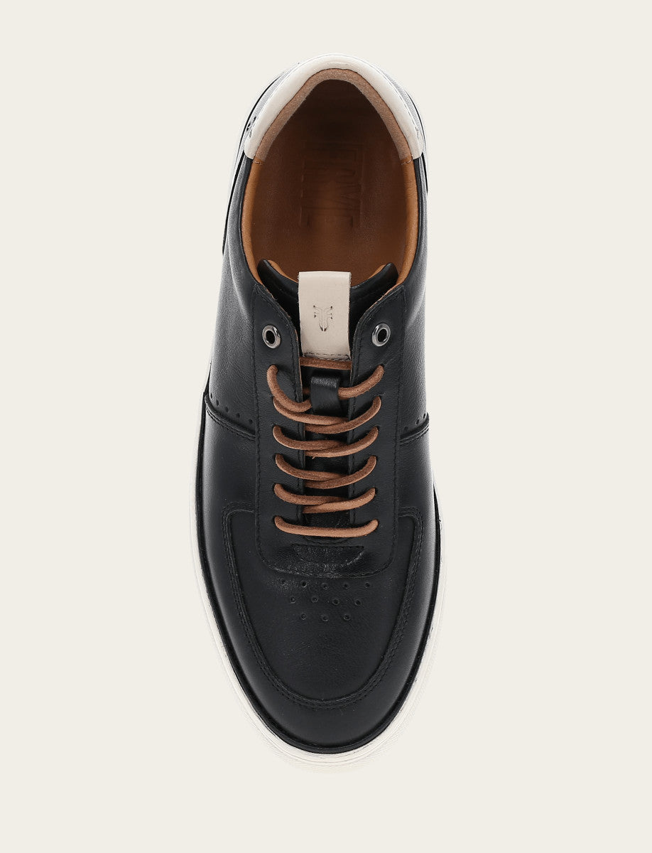Men's Black Astor Low Lace Court Sneakers - Black