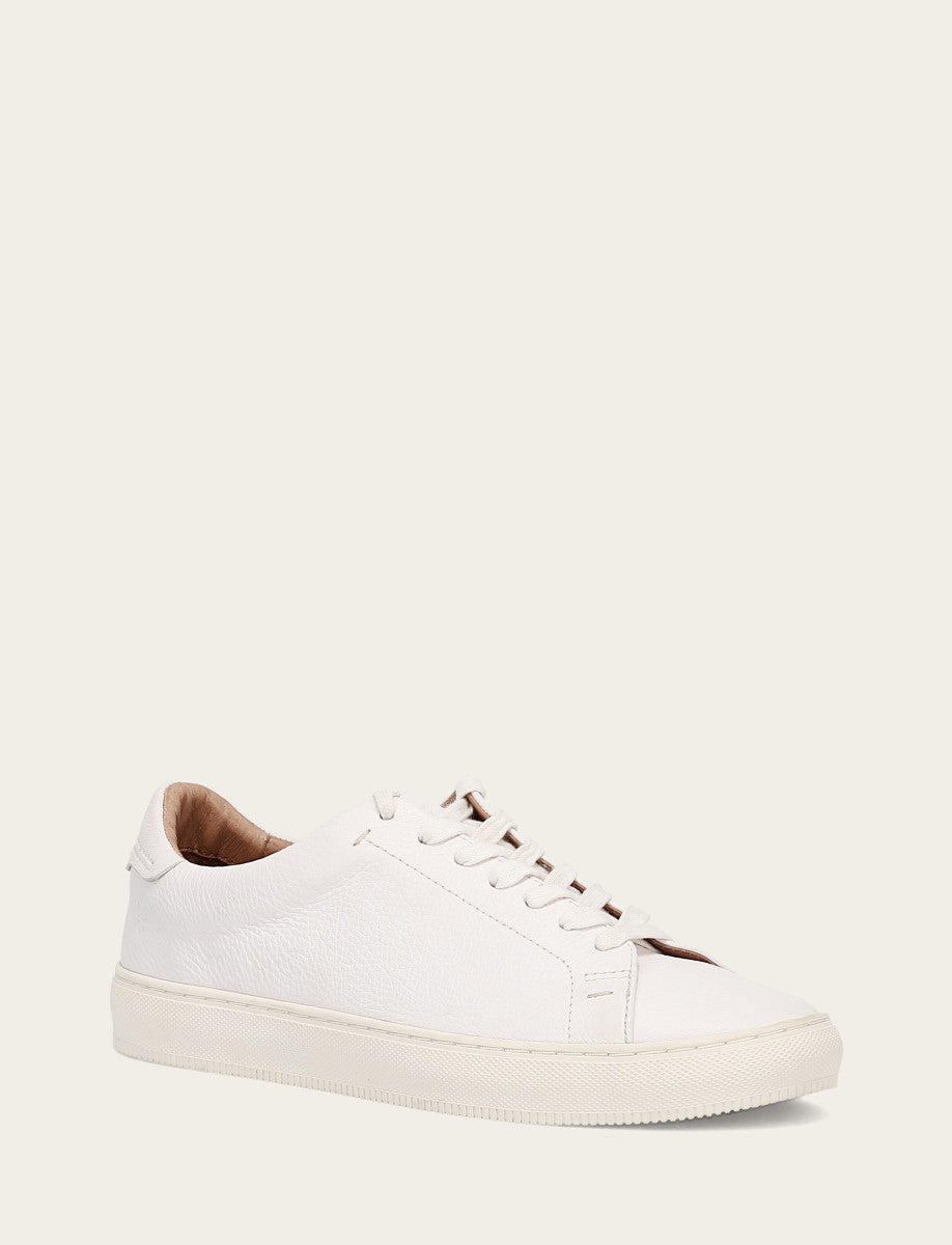 Men's White Astor Low Lace Slip On Sneakers - White