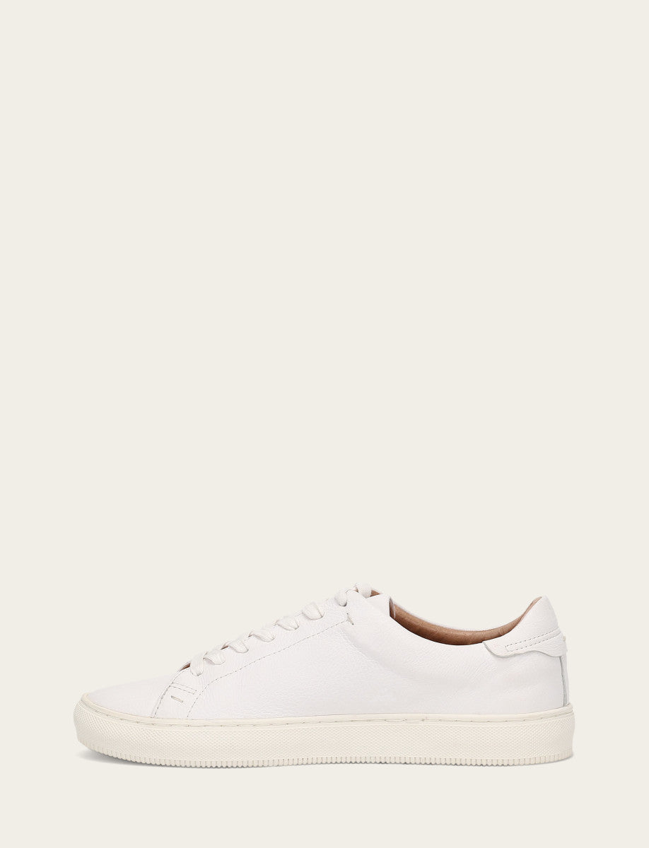 Men's White Astor Low Lace Slip On Sneakers - White