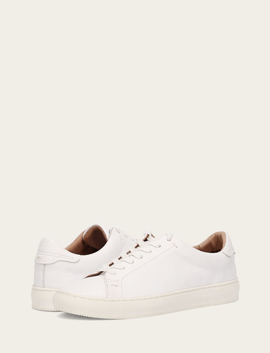 Men's White Astor Low Lace Slip On Sneakers - White