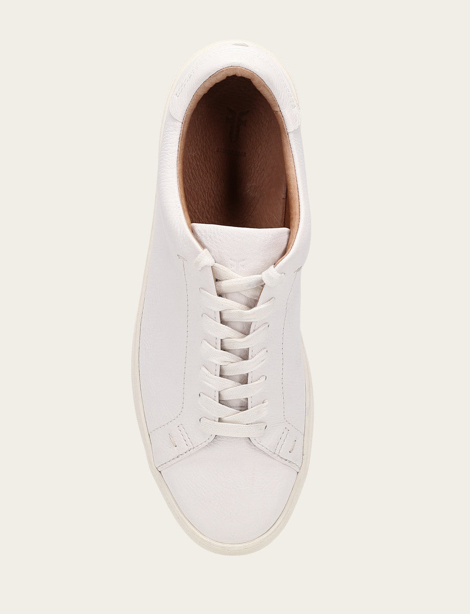 Men's White Astor Low Lace Slip On Sneakers - White