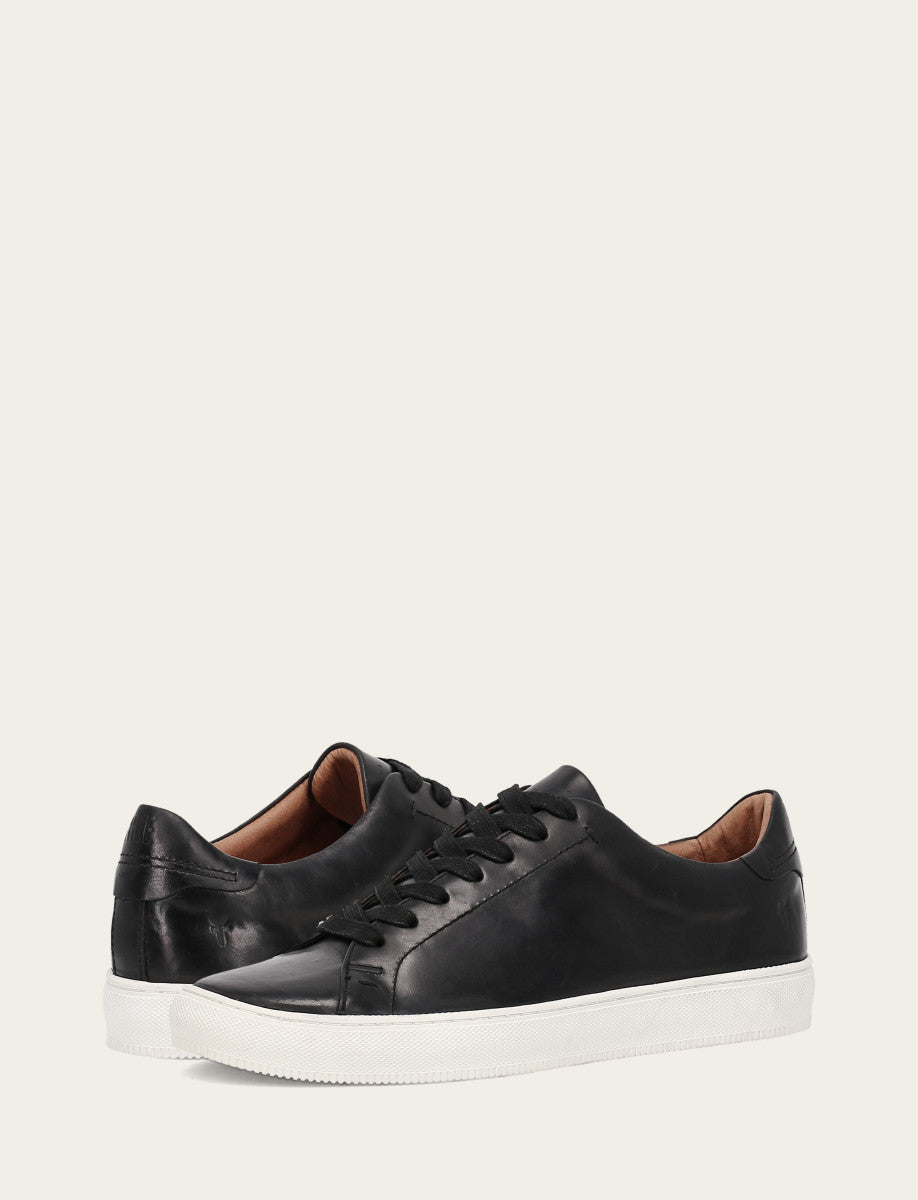 Men's Black Astor Low Lace Slip On Sneakers - Black