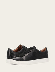 Men's Black Astor Low Lace Slip On Sneakers - Black