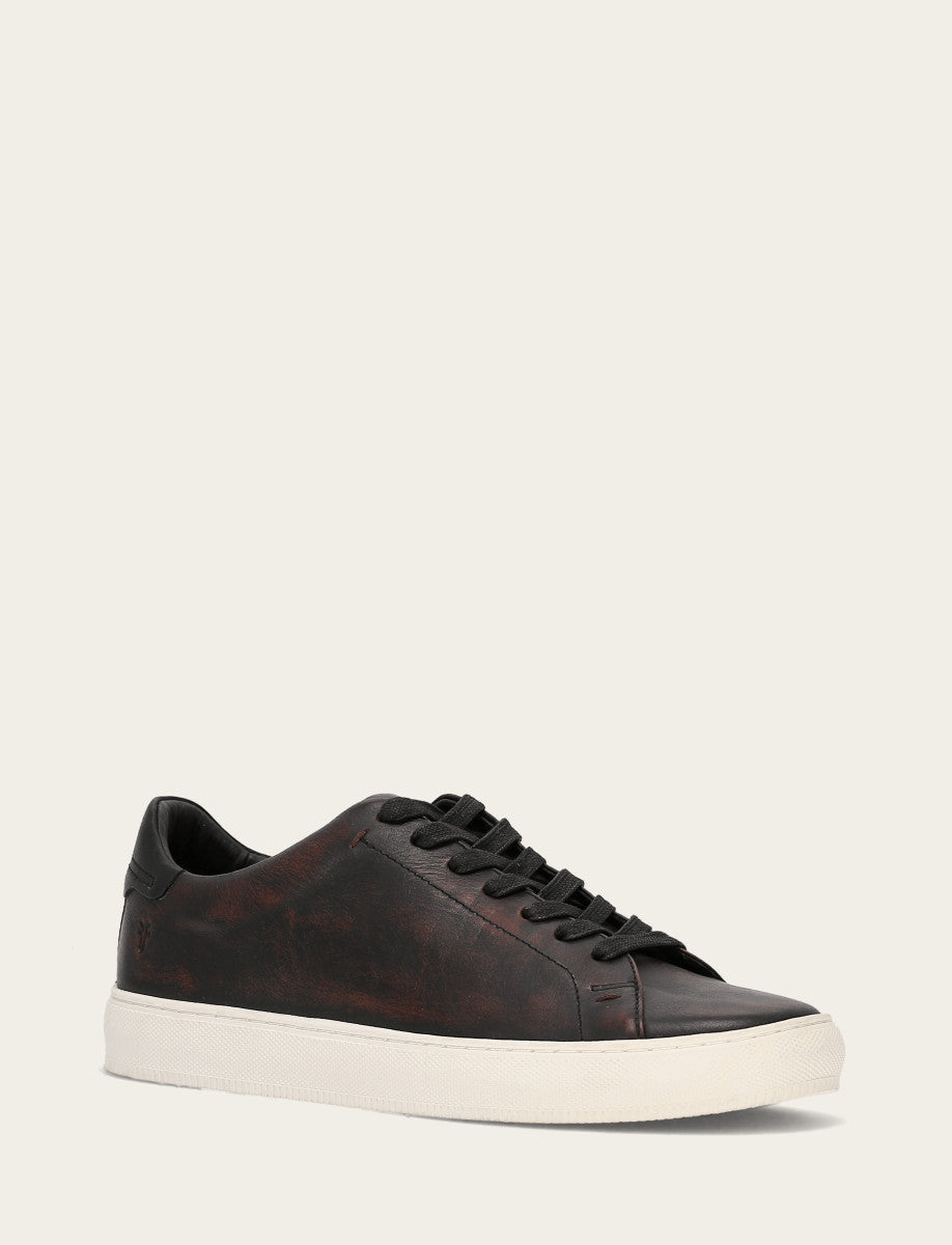 Men's Antiqued Black Astor Low Lace Slip On Sneakers - Antiqued Black
