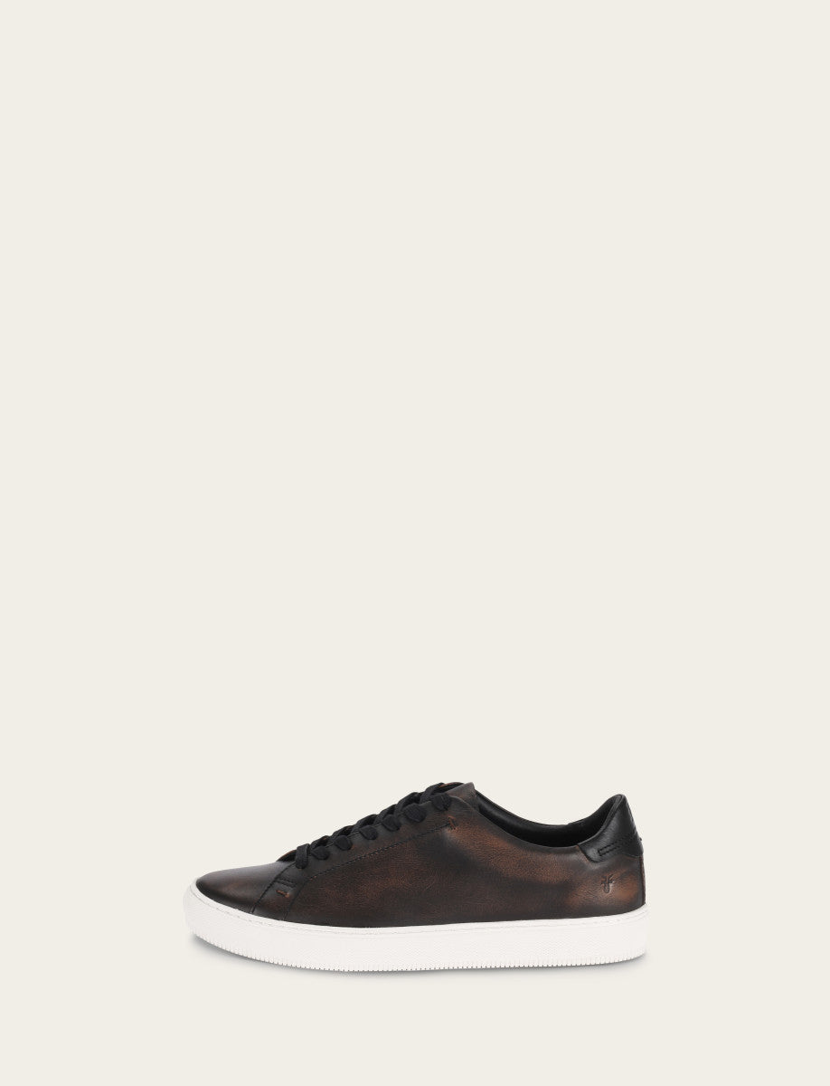 Men's Antiqued Black Astor Low Lace Slip On Sneakers - Antiqued Black