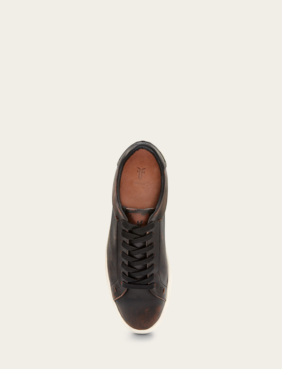 Men's Antiqued Black Astor Low Lace Slip On Sneakers - Antiqued Black