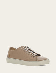 Men's Khaki Astor Cap Toe Low Lace Sneakers - Khaki