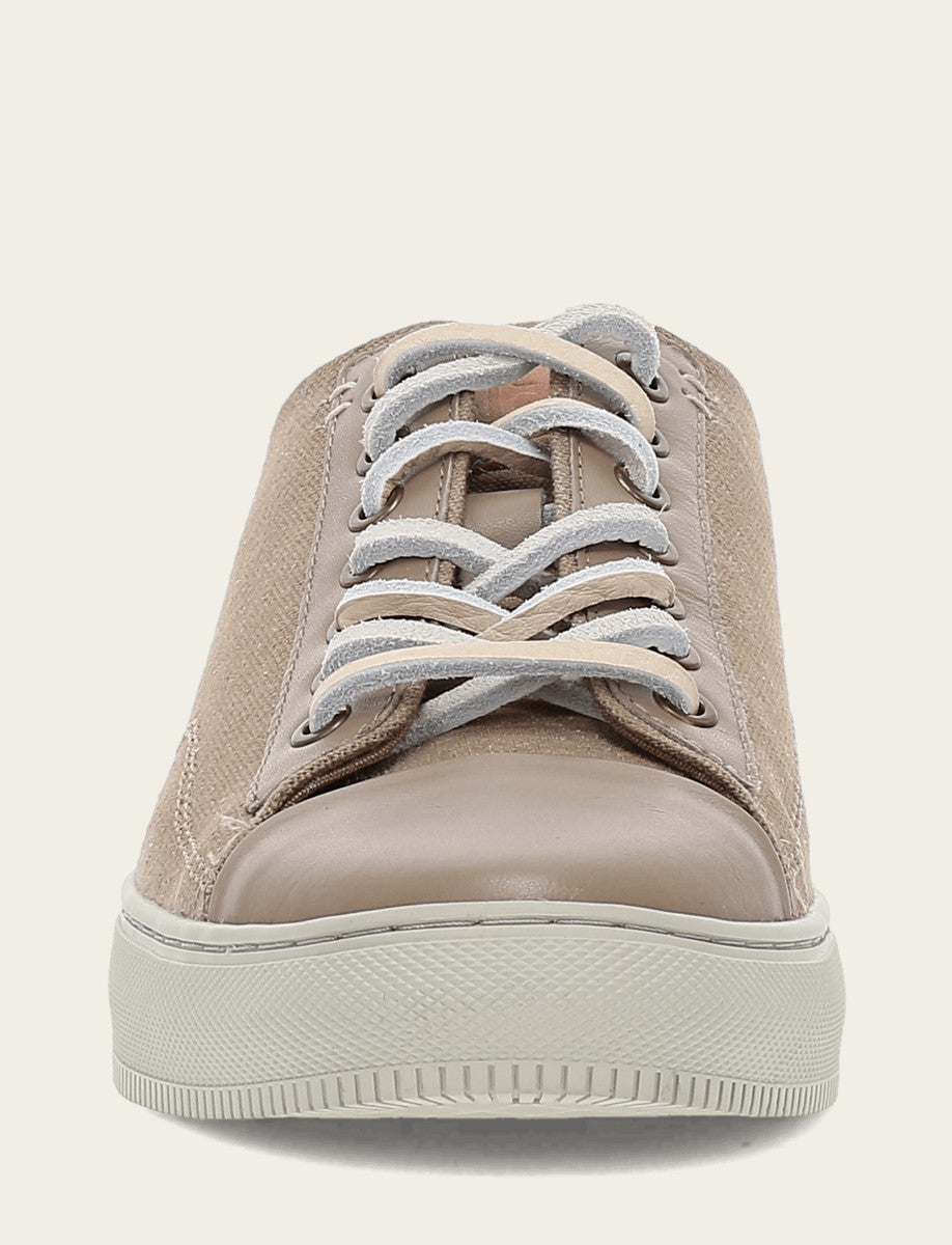 Men's Khaki Astor Cap Toe Low Lace Sneakers - Khaki