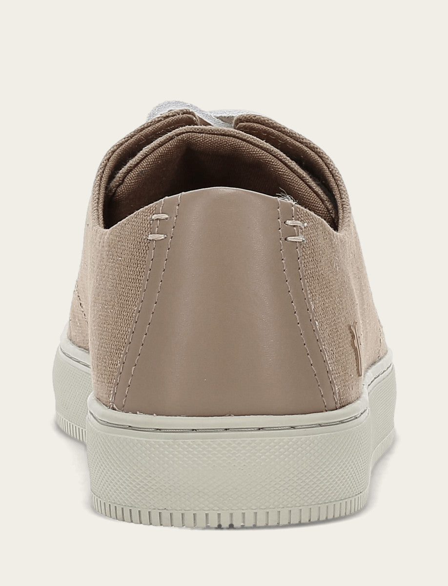 Men's Khaki Astor Cap Toe Low Lace Sneakers - Khaki
