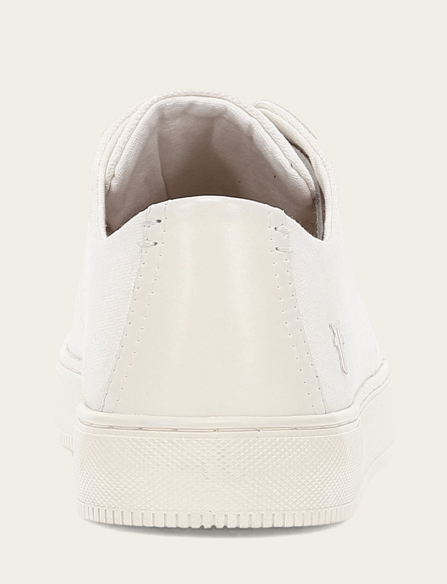 Men's White Astor Cap Toe Low Lace Sneakers - White